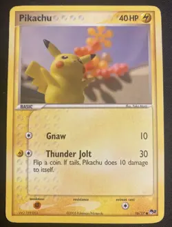 Pokemon Pikachu Card 16/17 Common Pop Series 2 LP Condition - Image 1