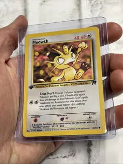Pokemon TCG Team Rocket #62/82 Meowth 1st Edition LP Vintage Nintendo Card WOTC - Image 2