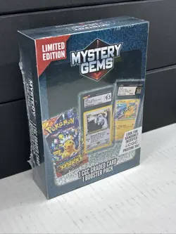 Pokemon 2025 Mystery Gems 1 CGC Graded Card & 1 TCG Booster Pack New Sealed Box - Image 3