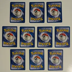 10 Lot 1990s Different Pokemon Snorlax Meowth Mewtwo Moltres Some Holo Cards - Image 2