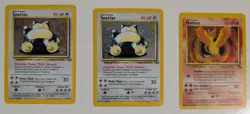 10 Lot 1990s Different Pokemon Snorlax Meowth Mewtwo Moltres Some Holo Cards - Image 4