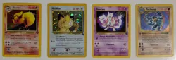 10 Lot 1990s Different Pokemon Snorlax Meowth Mewtwo Moltres Some Holo Cards - Image 5