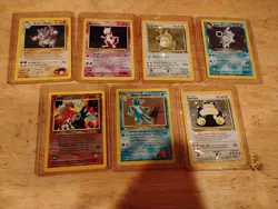 Lot Of Pokemon Holo Base Set Cards, One First Edition - Image 1
