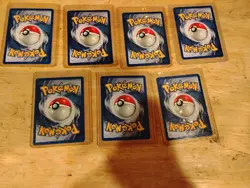 Lot Of Pokemon Holo Base Set Cards, One First Edition - Image 2