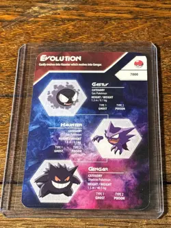 Pokemon Gengar 2015 Kelloggs India Promo Evolution Index Card Foil XY NM - Image 1