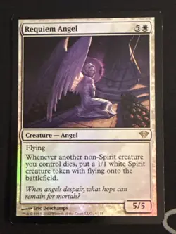 1x Foil Requiem Angel (18) Dark Ascension LP MTG Magic the Gathering x1 MKE - Image 1