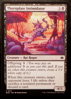 MTG Bloomburrow 0117 Thornplate Intimidator Rat Rogue COMMON - Image 1