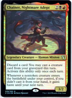 #39 Chainer, Nightmare Adept Commander 2019 Mythic Foil - Image 1