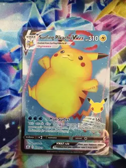 Pokemon Surfing Pikachu VMAX 009/025 Celebrations English NM Condition - Image 1