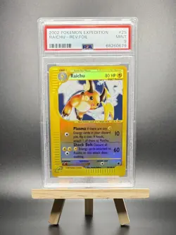 2002 POKEMON RAICHU REVERSE REV HOLO FOIL #25 YELLOW E-SERIES EXPEDITION PSA 9 - Image 1