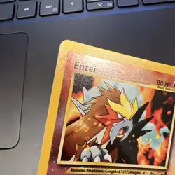 2001 Pokemon TCG Entei Black Star Promo #34 Reverse Holo Nintendo WOTC MP - Image 3