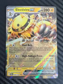Pokemon TCG Electivire Ex 069/182 SV: Destined Rivals Ultra Rare NM - Image 1