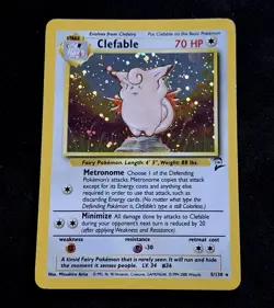 Pokemon TCG Clefable 005/130 Base Set2 Holo Rare "1999-2000 Wizards" WOTC +bonus - Image 2