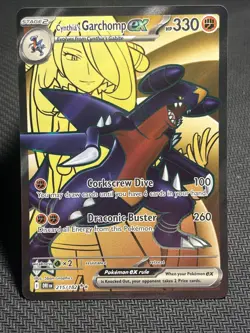 Pokemon TCG Cynthia's Garchomp EX 215/182 Destined Rivals Ultra Rare - Image 1