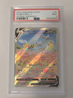 PSA 9 Beedrill V 161/189 Pokemon Sword Shield Astral Radiance Alt Art - Image 1