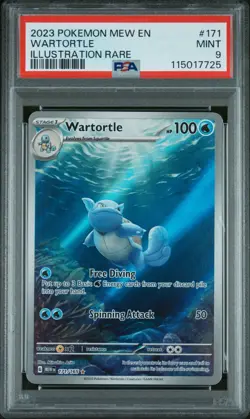 WARTORTLE #171 ILLUSTRATION RARE 2023 POKEMON MEW EN SCARLET & VIOLET 151 PSA 9 - Image 1