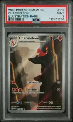 CHARMELEON #169 ILLUSTRATION RARE 2023 POKEMON MEW EN SCARLET & VIOLET 151 PSA 9 - Image 1