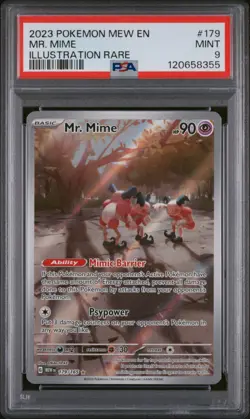 MR. MIME #179 ILLUSTRATION RARE 2023 POKEMON MEW EN SCARLET & VIOLET 151 PSA 9 - Image 1