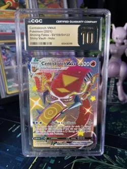 2021 POKEMON SWORD & SHIELD SHINING FATES CENTISKORCH VMAX CGC PRISTINE 10 - Image 1