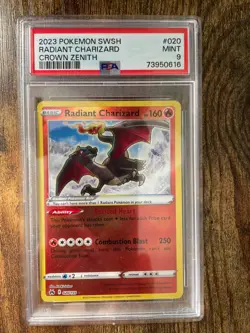 2023 Pokemon SWSH Crown Zenith Radiant Charizard #020/159 PSA 9 - Image 1