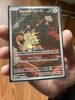 Pokemon Team Rocket's Meowth 203/182 Sv10: Destined Rivals Mint - Image 2