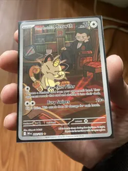 Pokemon Team Rocket's Meowth 203/182 Sv10: Destined Rivals Mint - Image 3