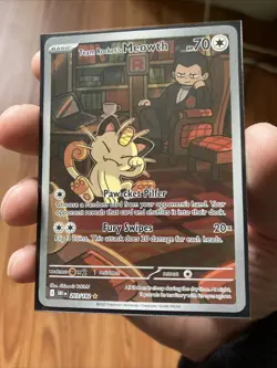 Pokemon Team Rocket's Meowth 203/182 Sv10: Destined Rivals Mint - Image 4