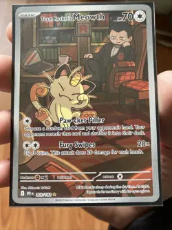 Pokemon Team Rocket's Meowth 203/182 Sv10: Destined Rivals Mint - Image 5