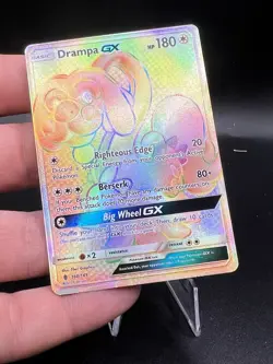 Pokemon - Drampa GX 160/145 Rainbow Rare Holo SM Guardians Rising - NM BB3 - Image 2