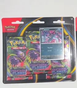 Pokemon TCG Mega Evolution Phantasmal Flames Triple Blister Pack New and Sealed - Image 1