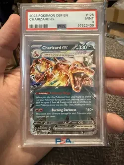 2023 POKEMON OBSIDIAN FLAMES 125 CHARIZARD EX PSA 9 - Image 1