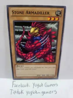 Yu-Gi-Oh Stone Armadiller LCJW 1st Edition Common Light Played - Image 1