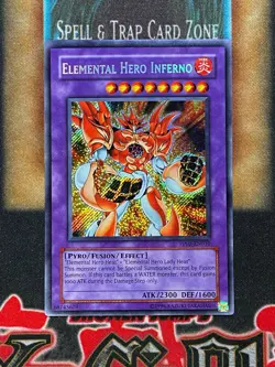 Yugioh Elemental Hero Inferno PP02-EN010 Secret Rare NM - Image 1