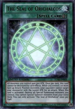 The Seal of Orichalcos NA Ltd Ed Ultra Rare LC03-EN001 Yu-Gi-Oh! - Image 1