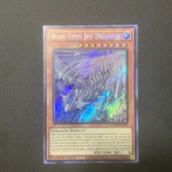 Yugioh Blue-Eyes Jet Dragon BACH-EN004 Secret Rare 1st Ed + RA02 Super & PSR - Image 2