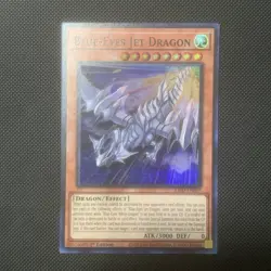 Yugioh Blue-Eyes Jet Dragon BACH-EN004 Secret Rare 1st Ed + RA02 Super & PSR - Image 4