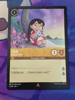 Disney Lorcana TCG the First Chapter Lilo Making a Wish Card 9/204 non-foil - Image 1