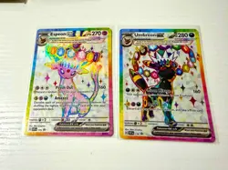 Umbreon 176 & Espeon 175 Prismatic Figure Collection Promo Cards - Image 1