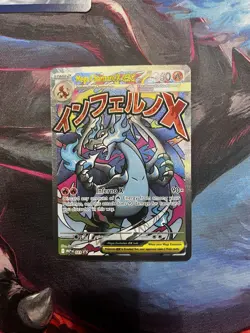Pokemon Card PHANTASMAL FLAMES MEGA CHARIZARD X EX 023 ENG BLACK STAR PROMO - Image 1