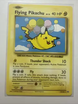 Pokemon TCG Flying Pikachu Card Evolutions 110/108, Regular Secret Rare - Image 1
