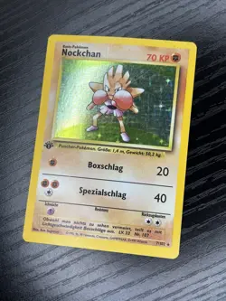 Pokemon Nockchan Trading Card Vintage German 1st Edition 7/102 - Image 3