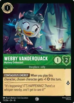 ~ Webby Vanderquack - Mystery Enthusiast ~ NM Cold Foil ~ Whispers in the Well ~ - Image 1