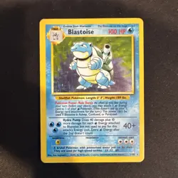 Pokemon TCG Blastoise Base Set Holo Unlimited Rare Card 2/102 MP/HP Condition - Image 1