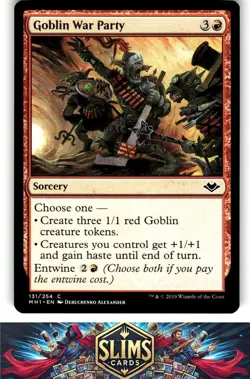 Magic the Gathering MTG Modern Horizons Goblin War Party #131 Buy 2 Get 1 - Image 1