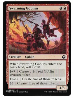 MTG Swarming Goblins The List Mystery Booster 2 (MB2) Common Magic #162 Unplayed - Image 1