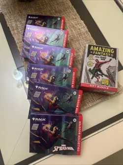 Magic The Gathering Spiderman Collector Booster And Gift Bundle Sealed! Lot Of 7 - Image 2