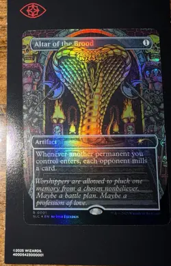 Altar of the Brood 🔥 Borderless FOIL 🔥 MTG NM 0001 Encyclopedia Secret Lair - Image 2