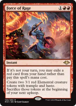 1x Force of Rage - Foil Light Play, English Modern Horizons MTG Magic - Image 1