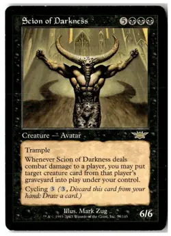 MTG Scion of Darkness - Legions Moderately Played English - Image 1