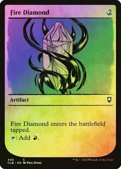 NM Showcase Foil Fire Diamond, MTG, Baldur's Gate, Magic the Gathering, 445 - Image 1